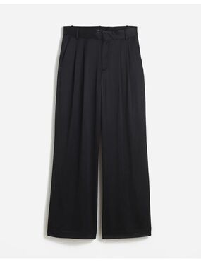 Woman’s Madewell Harlow Superwide-Leg in Stretch Satin